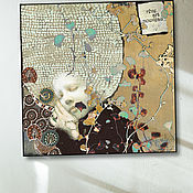 Картины и панно handmade. Livemaster - original item Rêve art nouveau 100h100 cm (ochre, sand, beige, olive). Handmade.