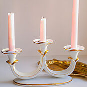 Винтаж handmade. Livemaster - original item Vintage porcelain candelabra candle holder Europe. Handmade.