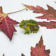 Frog, green toad, miniature. Miniature figurines. AnzhWoolToy (AnzhelikaK). Online shopping on My Livemaster.  Фото №2