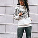 Order Black&white sweatshirt. BORMALISA. Livemaster. . Sweatshirts Фото №3