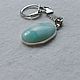Charm keychain with natural opal in 925 silver, Key chain, Sergiev Posad,  Фото №1