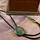 Order India 'Ethnic' bolo tie with stones (Coral and Malachite). Neformal-World. Livemaster. . Vintage ties Фото №3
