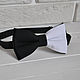 Черно белая галстук бабочка Black & White