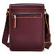 Men's leather bag 'Robin' (burgundy-brown). Crossbody bag. Russian leather Guild. My Livemaster. Фото №5