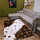  ковёр ручной работы из шкур коровы. Ковры для дома. Luxury Patchwork. Интернет-магазин Ярмарка Мастеров.  Фото №2