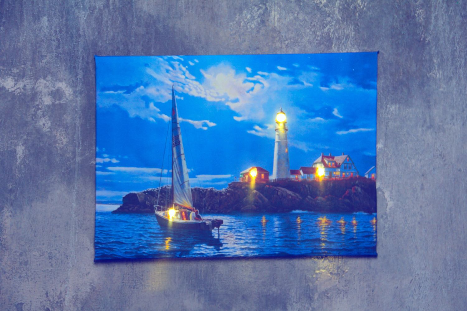 Постер с подсветкой «Регата под луной» – заказать на Ярмарке Мастеров ...