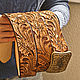 Belt leather 'Golden sand' brown, Straps, Krasnodar,  Фото №1