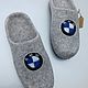 Order Mens felted Slippers BMW. ElzyWool. Livemaster. . Slippers Фото №3