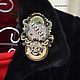 Brutal Pirate brooch, made in the soutache technique, Brooches, Moscow,  Фото №1
