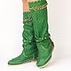 Italian boots (handmade). High Boots. ART-studiya «VOLARE». Интернет-магазин Ярмарка Мастеров.  Фото №2