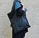 Handbag large leather Geometry with a strip of Black. Classic Bag. Katorina Rukodelnica HandMadeButik. Online shopping on My Livemaster.  Фото №2