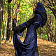 Elven Dress «Druidess» Long Fantasy Linen  Blue Hooded Elvish Dress. Cosplay costumes. mongolia. Online shopping on My Livemaster.  Фото №2
