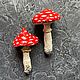 Мухомор из ваты. Елочная игрушка. Елочные игрушки. Архипова Юлия. Ярмарка Мастеров.  Фото №4