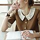 Коричневое шерстяное платье с кружевным воротником и манжетами, Платья, Томск,  Фото №1