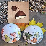 Для дома и интерьера handmade. Livemaster - original item Ceramic wall lamps (sconces) with painting. Handmade.