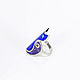 Lapis Lazuli Kitten RING. Size 16. Ring with lapis lazuli and charoite. Rings. ARIEL - MOSAIC. My Livemaster. Фото №5