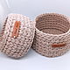 Knitted baskets, a storage set made of knitted yarn, Basket, Kazan,  Фото №1