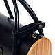 Классическая сумка - CEILI - из натуральной черной кожи и дерева. Классическая сумка. BREATLEY and WESTERNGLOSS. Ярмарка Мастеров.  Фото №4