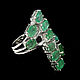 Stylish ring with emeralds. Rings. Urbanstyle. My Livemaster. Фото №5