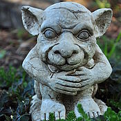 Для дома и интерьера handmade. Livemaster - original item Goblin garden figurine made of concrete gargoyle stone aged. Handmade.