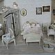 Кукольная спальня шебби шик 1/12 с декором. Мебель для кукол. surilova_art. Интернет-магазин Ярмарка Мастеров.  Фото №2