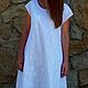 dress of white Batiste embroidered in the lining, Dresses, Temryuk,  Фото №1