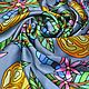 Заказать Шелковый платок «Лимоны в серебре». Рената Абдуллина (Renata-batik). Ярмарка Мастеров. . Платки Фото №3