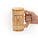Taza de madera ligera. Taza de cerveza 0.7. Art.26010. Mugs and cups. SiberianBirchBark (lukoshko70). Интернет-магазин Ярмарка Мастеров.  Фото №2