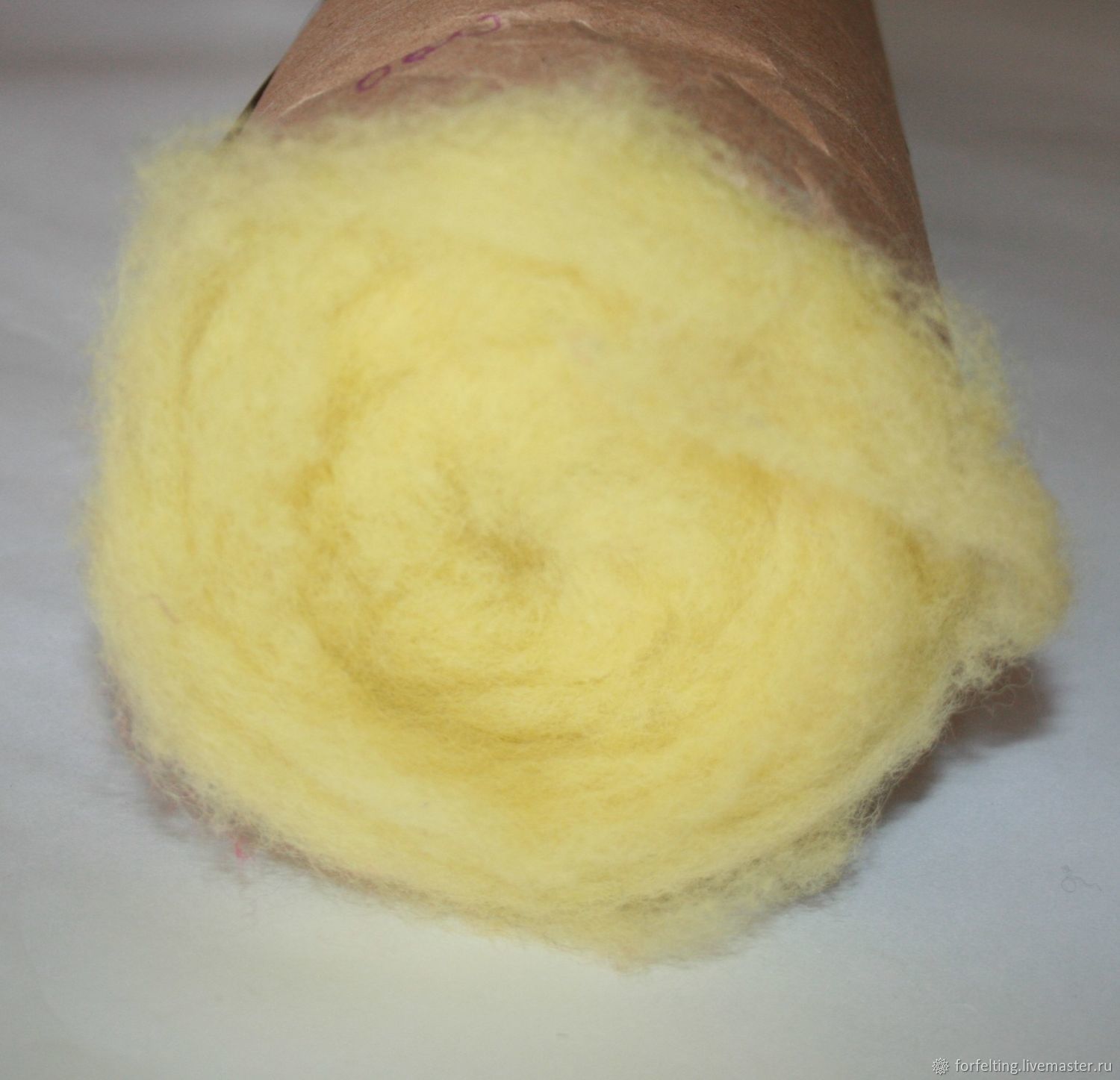 Шерсть для валяния Кардочес 2004 Светлый Желтый Латвийский 50г купить в ...