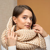 Аксессуары handmade. Livemaster - original item Women`s beige scarf. Handmade.