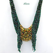 Украшения handmade. Livemaster - original item Emerald river - a beaded necklace. Handmade.