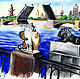 T-shirt white Petersburg and cats. T-shirts. Koler-art handpainted wear. My Livemaster. Фото №4