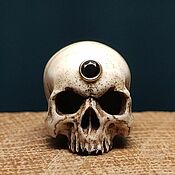 Материалы для творчества handmade. Livemaster - original item Skull with stone miniature-bead. Handmade.