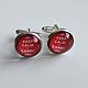 Cufflinks are silver plated, Keep Calm. Cuff Links. Linda (LKdesign). Online shopping on My Livemaster.  Фото №2