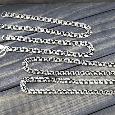 Дизайн и реклама ручной работы. Ярмарка Мастеров - ручная работа Браслет-цепочка 45 Мужской браслет Бисмарк подарок мужчине из серебра. Handmade.