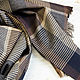 Classic men's brown plaid scarf. Scarves. Platkoffcom. My Livemaster. Фото №4