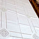Белая льняная скатерть с вышивкой, мережка, строчевая вышивка. Скатерти. ИННА (ручная вышивка). Ярмарка Мастеров.  Фото №6