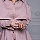 Платье-рубашка Ханна из люксового хлопка пудровое, Платья, Москва,  Фото №1
