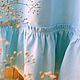  Ночная  сороча " Blue sky". Пижамы и халаты. Мешочек желаний by Natasha Burikova. Ярмарка Мастеров.  Фото №4