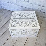 Свадебный салон handmade. Livemaster - original item Carved jewelry box for money or rings. Handmade.