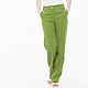 Classic straight trousers made of coniferous linen. Pants. etnoart. My Livemaster. Фото №4