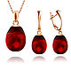 Set of silver jewelry, silver, amber, pendant and earrings, Jewelry Sets, Kaliningrad,  Фото №1