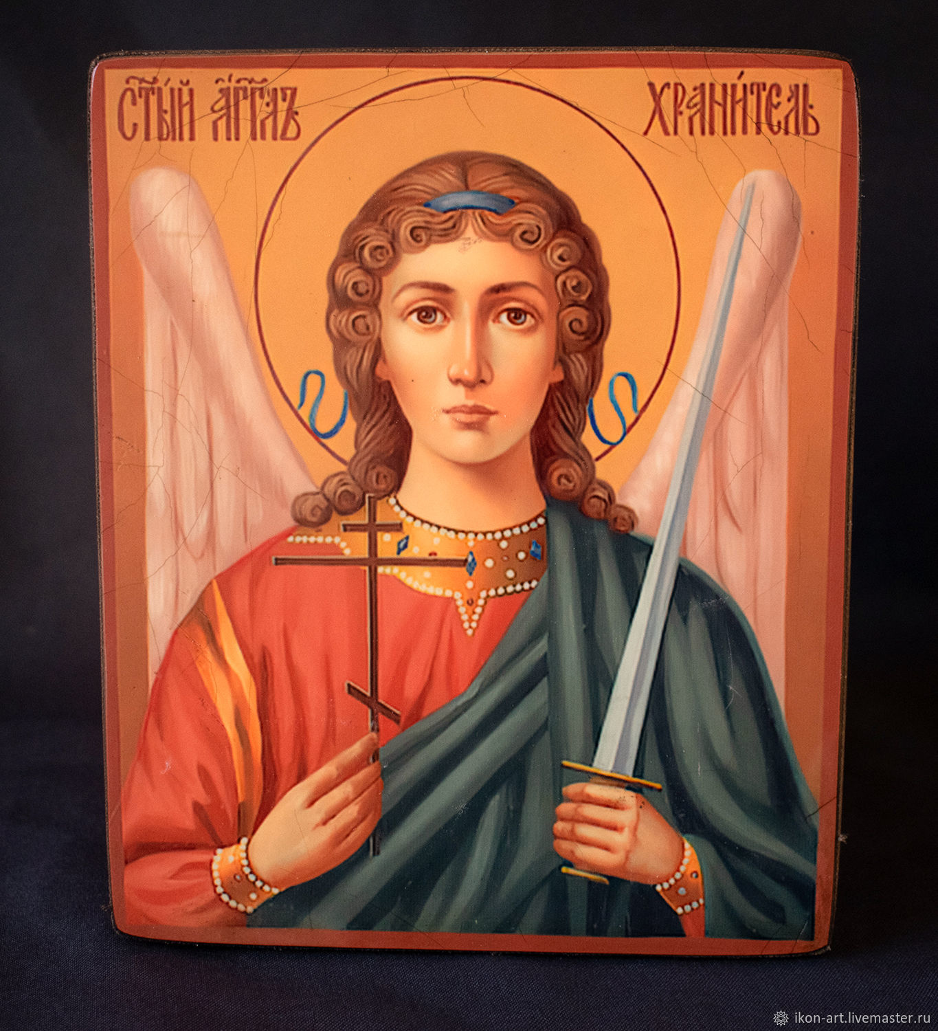 Wooden icon " guardian angel" купить на Ярмарке Мастеров