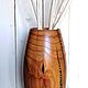  Ваза из дерева для сухоцветов. Высокая деревянная ваза. Вазы. Balahome. Ярмарка Мастеров.  Фото №4