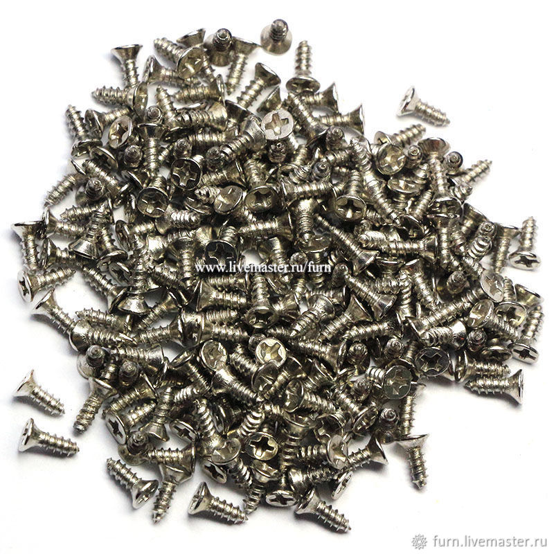 Мини шурупы 5 мм (2х5) 10гр. серебро арт. Ш-65 купить в интернет ...