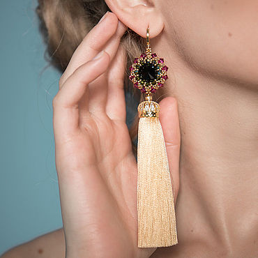 Украшения ручной работы. Ярмарка Мастеров - ручная работа Серьги - кисти "Prima". Handmade.