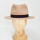 Felt hat Fedora with a flat brim. Color light beige. Hats1. Exclusive HATS. LANA ANISIMOVA.. My Livemaster. Фото №5