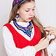 Necklace with lapis embroidered beaded 'scarf'. Necklace. ArtelL. Online shopping on My Livemaster.  Фото №2