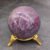 Фен-шуй и эзотерика handmade. Livemaster - original item Lepidolite is a natural ball . Sphere. Stone amulet talisman. Handmade.