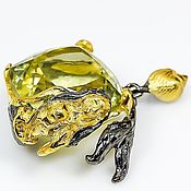 Украшения handmade. Livemaster - original item Mermaid pendant with natural citrine. Handmade.